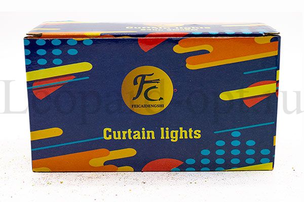 Curtain Lights  Светодиодная гирлянда штора на окно 1,5 х 1,5 метра 